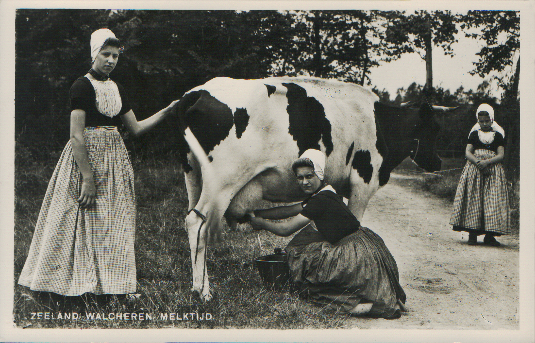 Glum German milk maids.